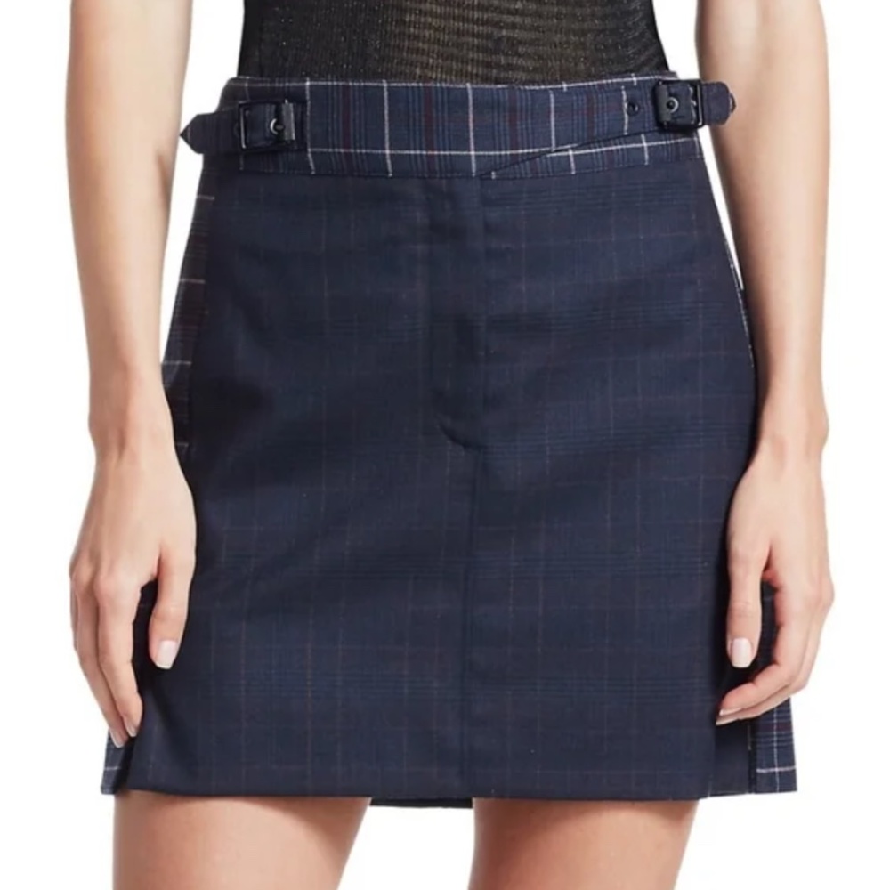 Rag & Bone Plaid Skirt with Buckles